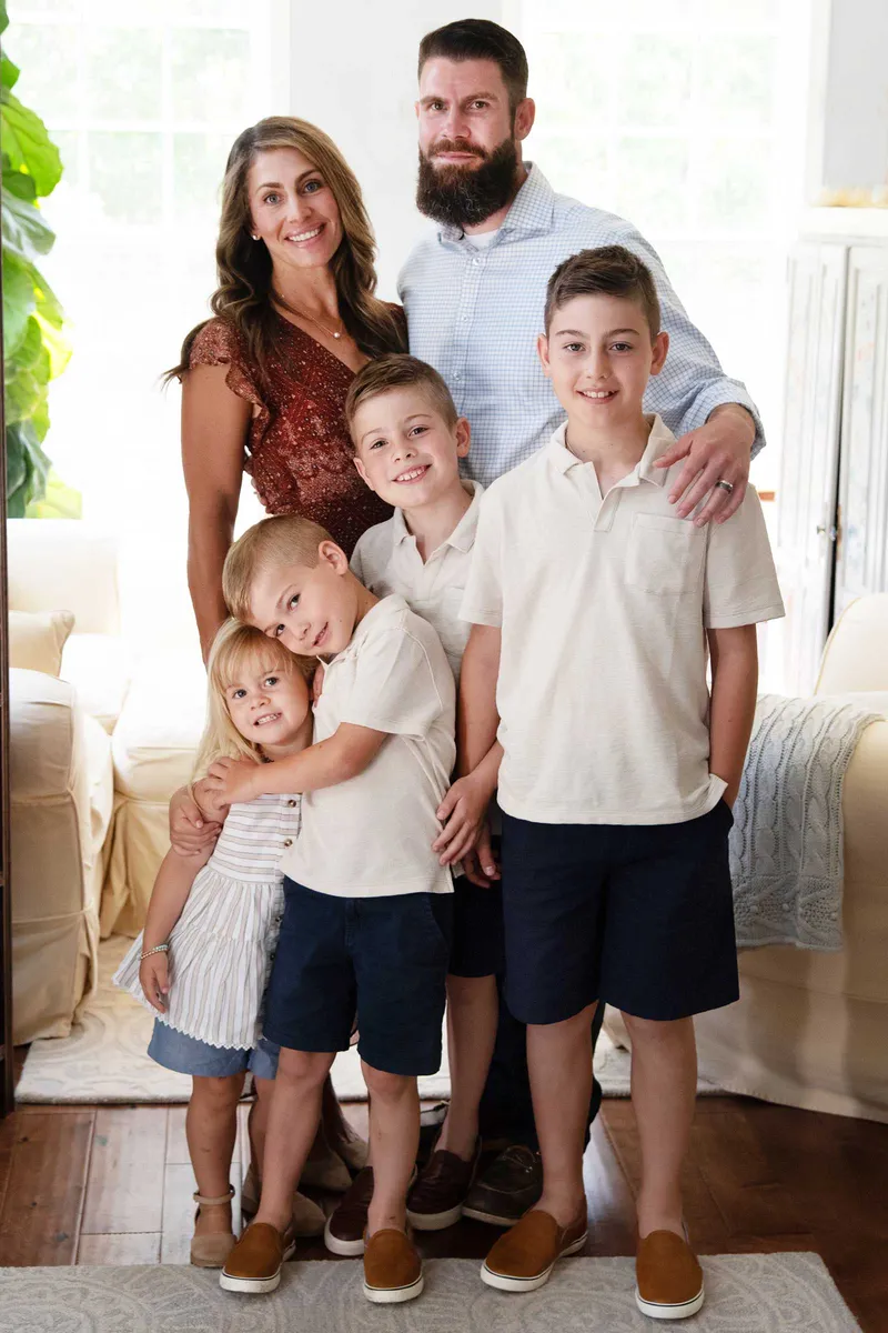 Ryan and Lucie Mehaffey with their four children